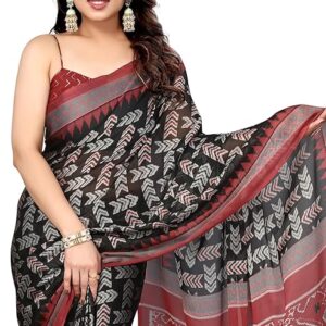 Chiffon Kalamkari Printed Saree
