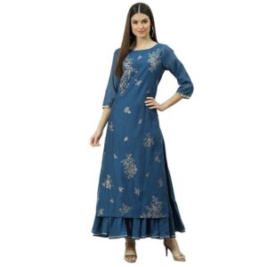 Cotton Flared Printed Dress