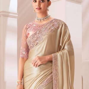 Pure Chiffon Embellished Saree