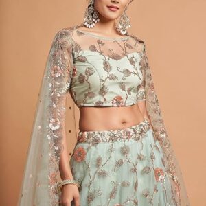 Embroidered Semi-Stitched Lehenga Choli